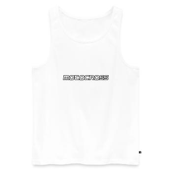 motocross - Männer Premium Bio Tank Top - Weiß - Vorne - Michal (187cm)