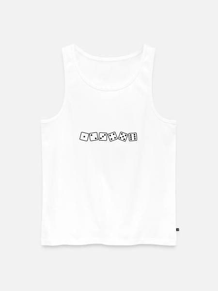 wuerfel_set__f1 - Men's Premium Organic Tank Top - white