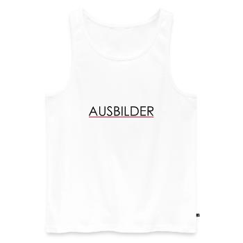 ausbilder - Men's Premium Organic Tank Top - white - Front - AI Model Male 178 light (178cm)