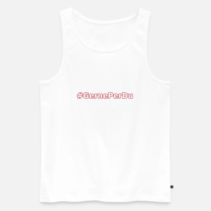 Gerne per Du - Männer Premium Bio Tank Top - Weiß