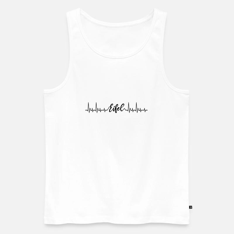 Herzschlag Eifel - Männer Premium Bio Tank Top - Weiß
