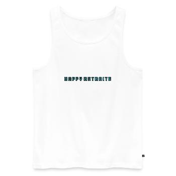RETRAITE. RETRAITE. RETRAITEE. RETRAITE - Débardeur bio Premium Homme - blanc - Devant - Michal (187cm)