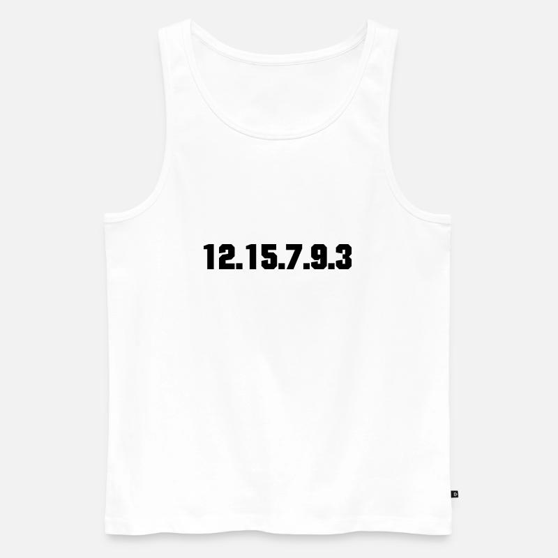 "Logic" in Zahlen - Männer Premium Bio Tank Top - Weiß