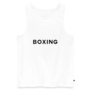 Boxing - Men's Premium Organic Tank Top - white - Front - AI Model Male 178 light (178cm)