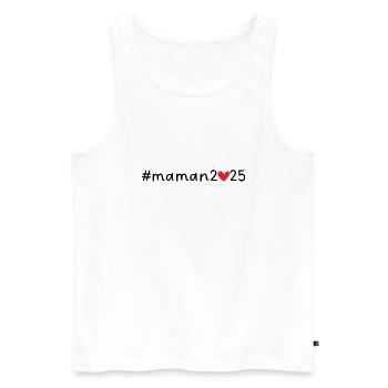 Mama 2025 - Männer Premium Bio Tank Top - Weiß - Vorne - Michal (187cm)