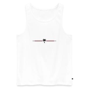 Palm Tree Icon - Men's Premium Organic Tank Top - white - Front - Michal (187cm)