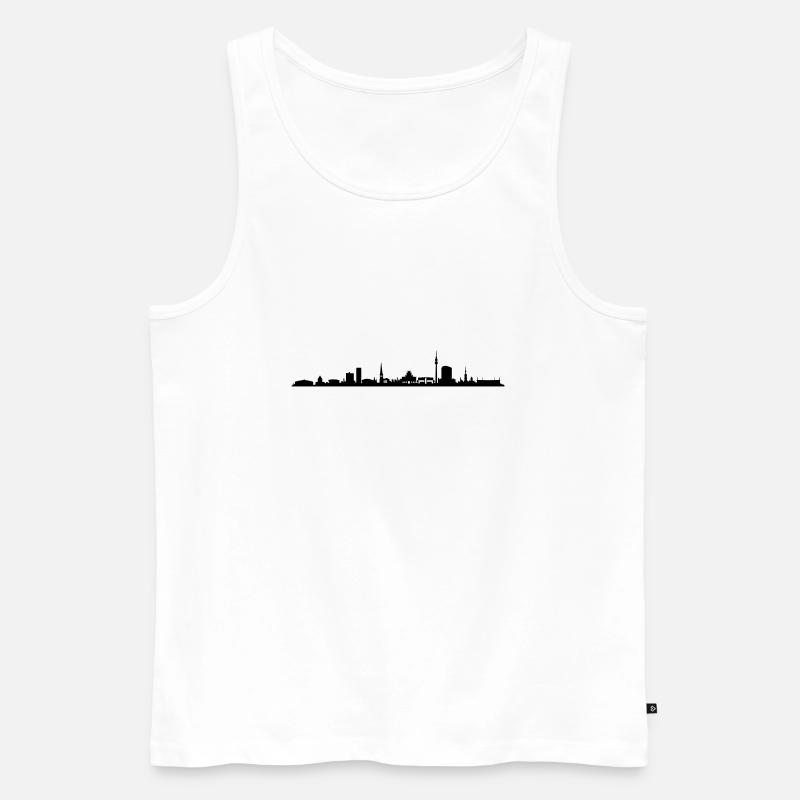 Skyline - Dortmund - Männer Premium Bio Tank Top - Weiß