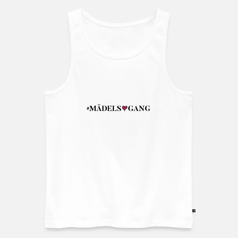 maedels gang herzchen - Männer Premium Bio Tank Top - Weiß