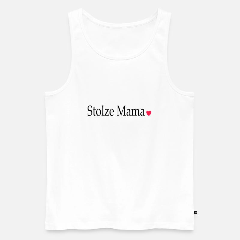 Stolze Mama Spruch Herz - Männer Premium Bio Tank Top - Weiß