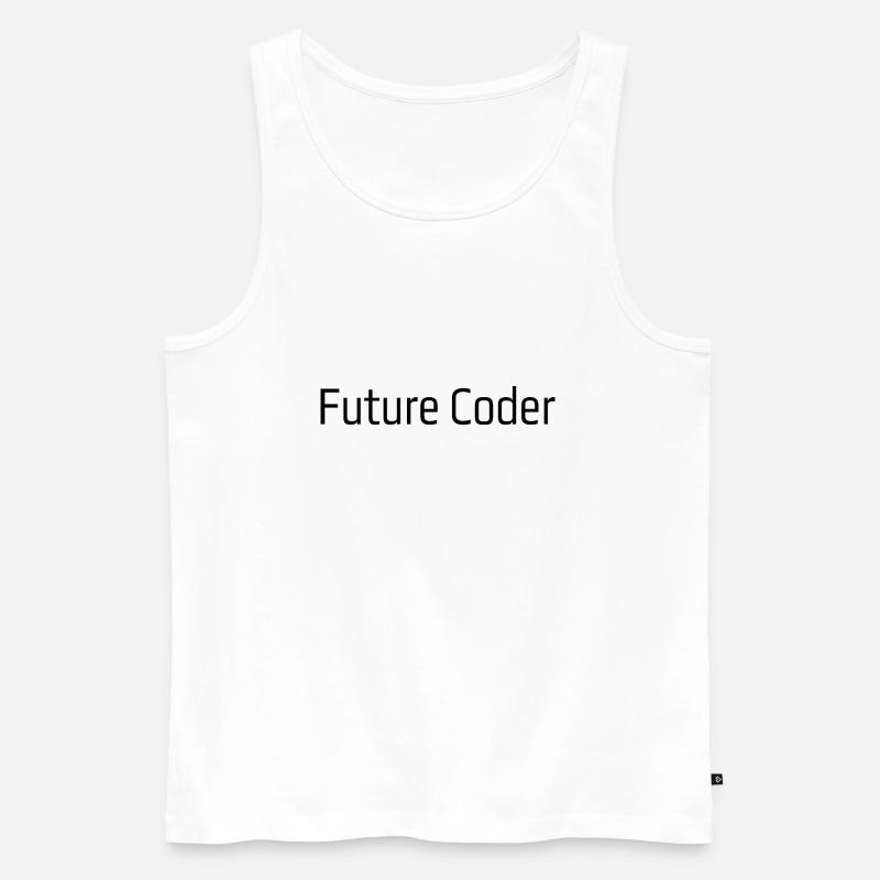 Future Coder - Men's Premium Organic Tank Top - white