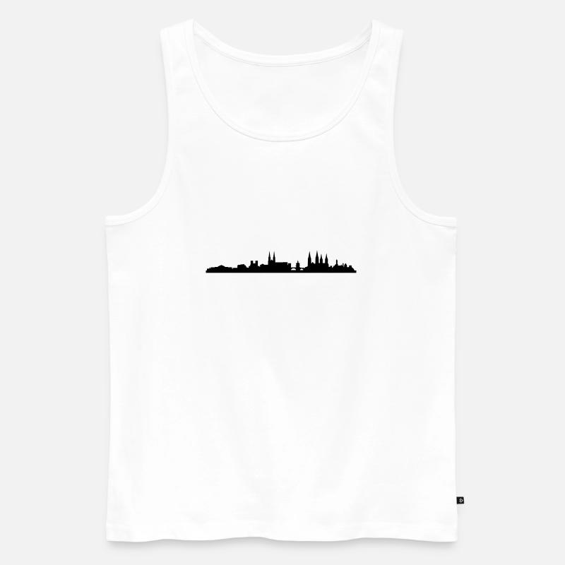 Skyline Bamberg - Männer Premium Bio Tank Top - Weiß