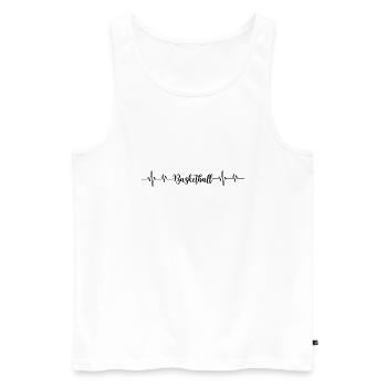 Basketball heartbeat - Men's Premium Organic Tank Top - white - Front - Michal (187cm)