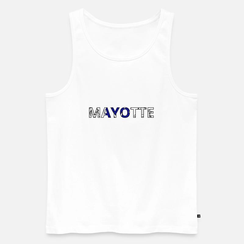 Mayotte-Flagge - Männer Premium Bio Tank Top - Weiß