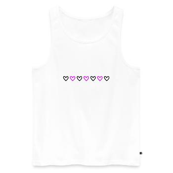 Heart Line - Men's Premium Organic Tank Top - white - Front - AI Model Male 178 light (178cm)