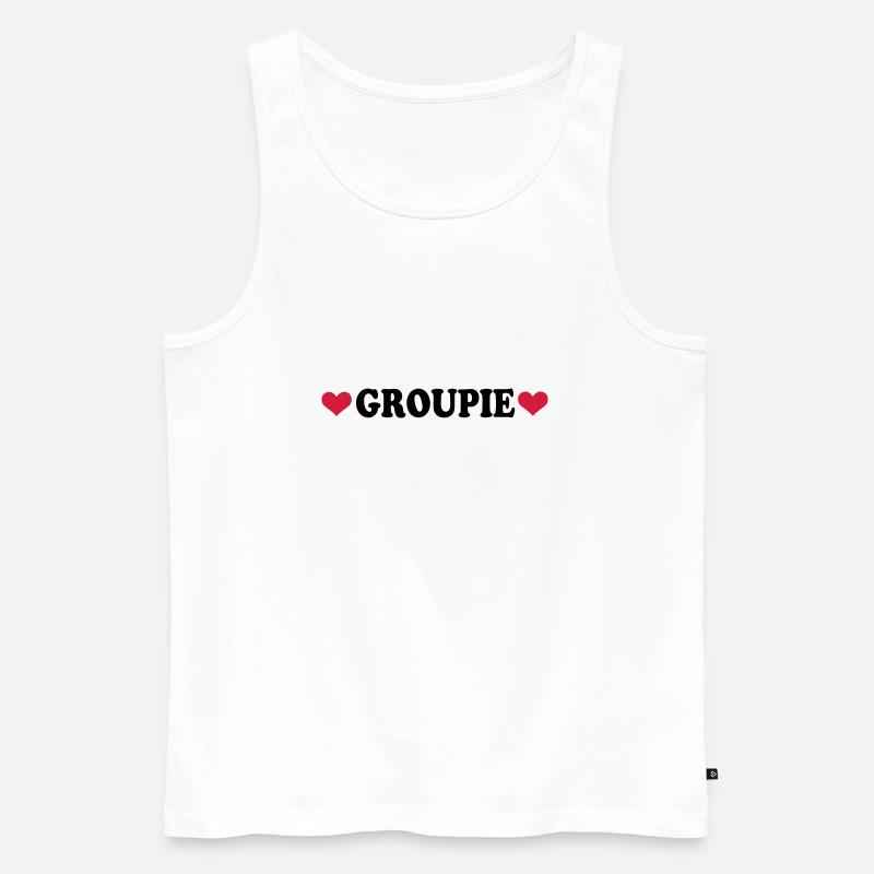 Groupie - Band - Männer Premium Bio Tank Top - Weiß