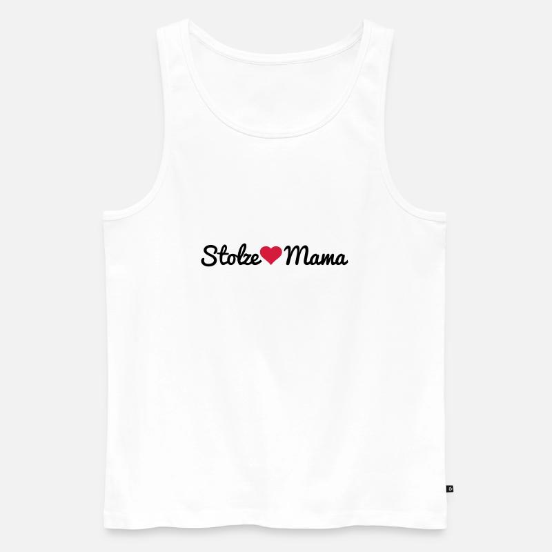 Stolze Mama - Männer Premium Bio Tank Top - Weiß