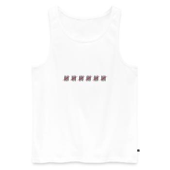 30 - Men's Premium Organic Tank Top - white - Front - AI Model Male 178 light (178cm)
