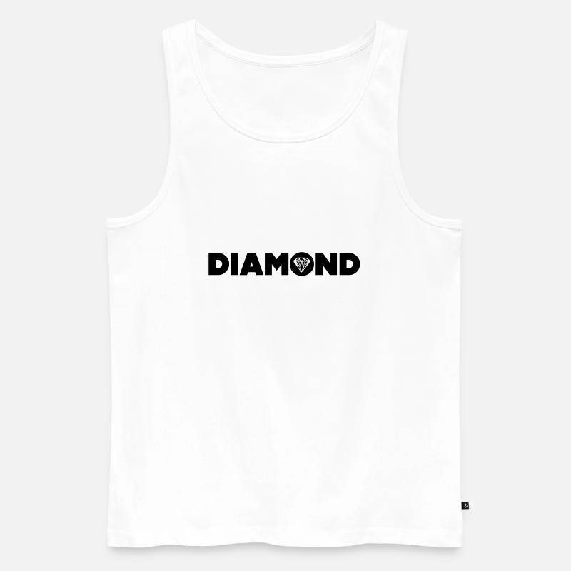 diamond - Männer Premium Bio Tank Top - Weiß