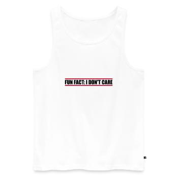 Je me fiche des faits - Débardeur bio Premium Homme - blanc - Devant - Michal (187cm)