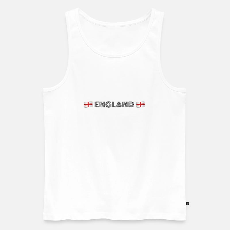ENGLAND - Männer Premium Bio Tank Top - Weiß
