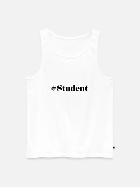 #Student logo - Men's Premium Organic Tank Top - white