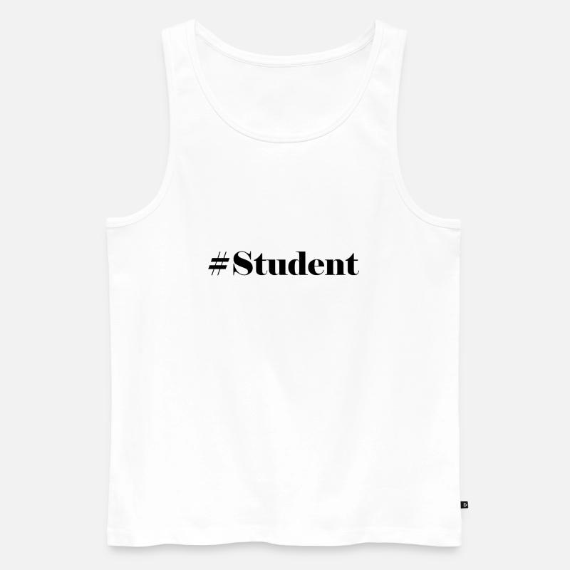 #Student logo - Men's Premium Organic Tank Top - white
