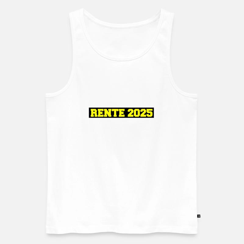 Rente 2025 - Männer Premium Bio Tank Top - Weiß