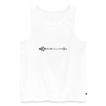 arrow - Men's Premium Organic Tank Top - white - Front - AI Model Male 178 light (178cm)