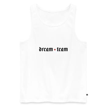 Dream Team - Men's Premium Organic Tank Top - white - Front - Michal (187cm)