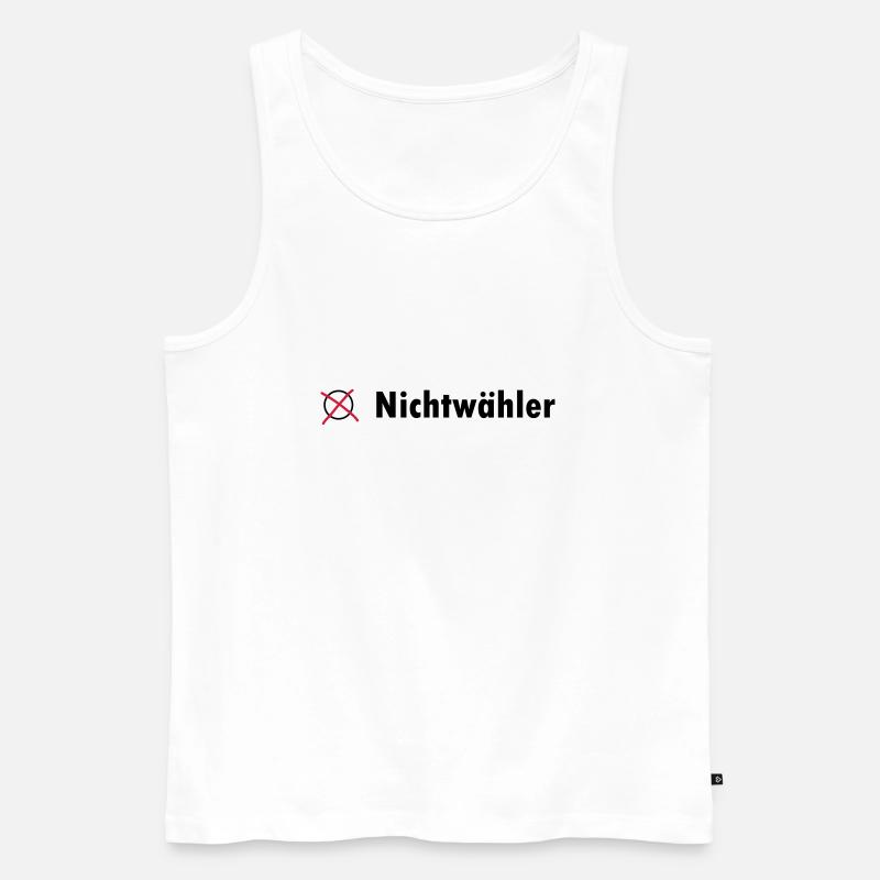 Nichtwähler - Männer Premium Bio Tank Top - Weiß