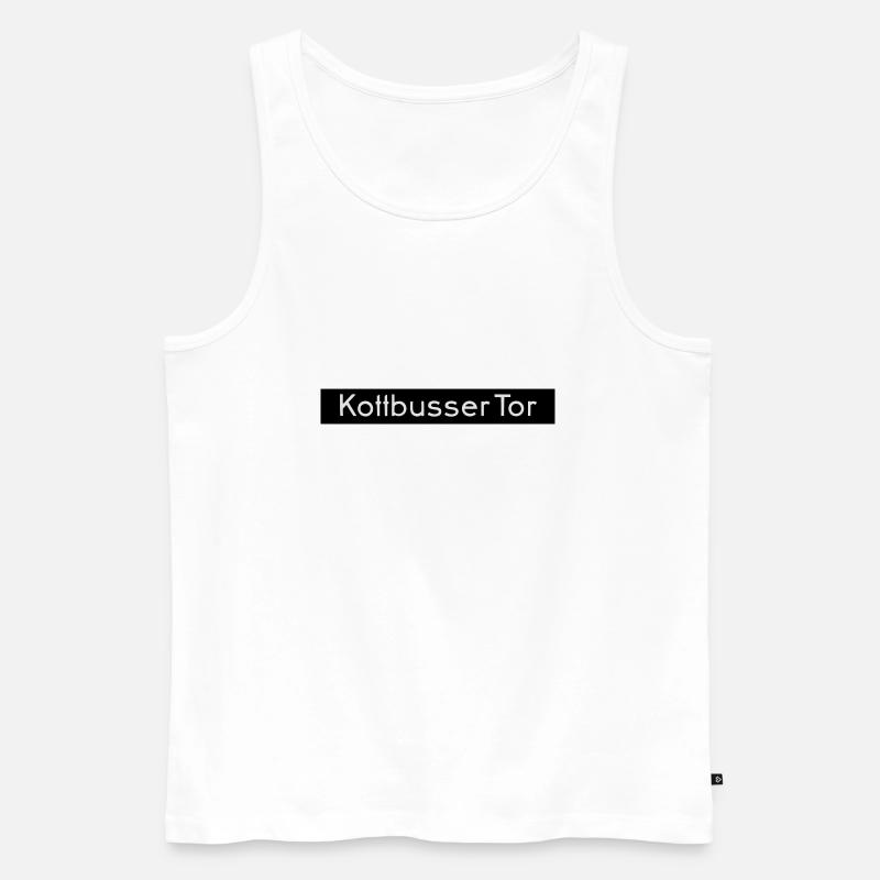 Kottbusser Tor KREUZBERG - Männer Premium Bio Tank Top - Weiß