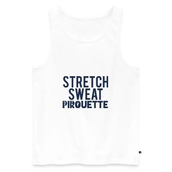 Ballett Geschenk Stretch - Sweat - Pirouette - Männer Premium Bio Tank Top - Weiß - Vorne - Michal (187cm)