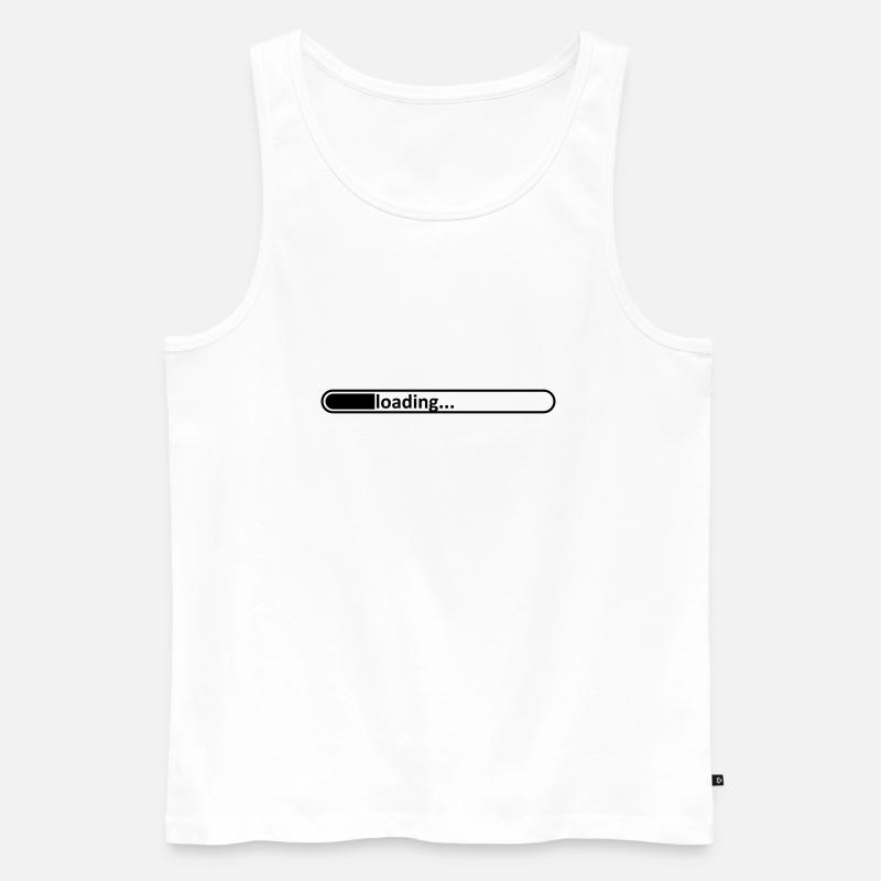 Ladebalken //loading//laden //lädt // Dauer //Zeit - Männer Premium Bio Tank Top - Weiß
