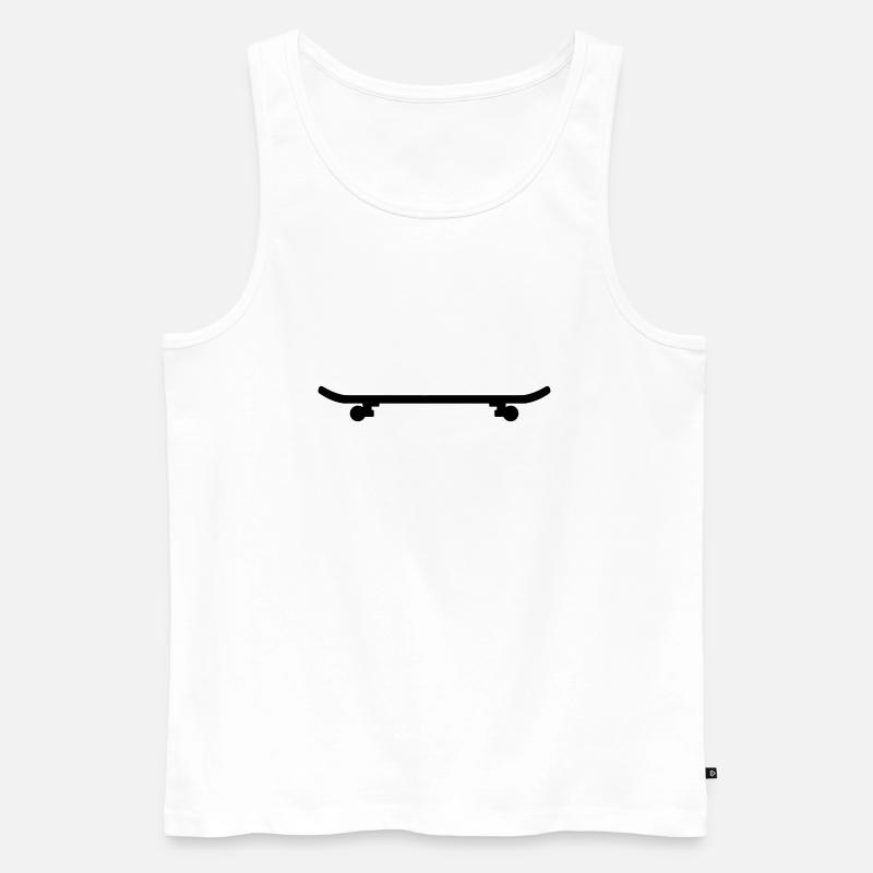 Skateboard - Männer Premium Bio Tank Top - Weiß