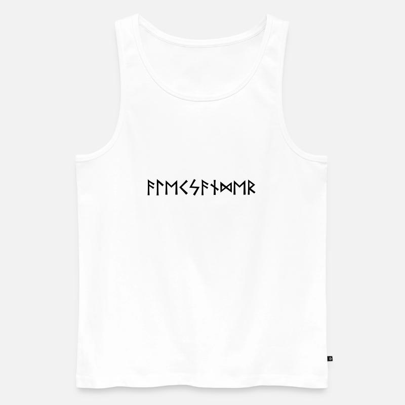 Name - Alexander - in Runen - Männer Premium Bio Tank Top - Weiß