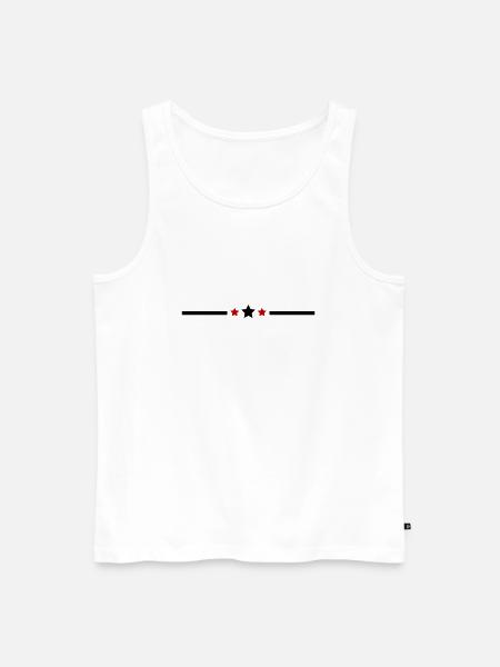linie sterne - Männer Premium Bio Tank Top - Weiß