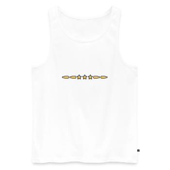 Star Beer Bottles Line Dividing Line - Men's Premium Organic Tank Top - white - Front - AI Model Male 178 light (178cm)