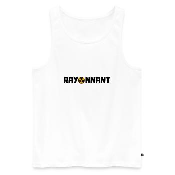 rayonnant - cadeau manip radio original - Débardeur bio Premium Homme - blanc - Devant - Michal (187cm)