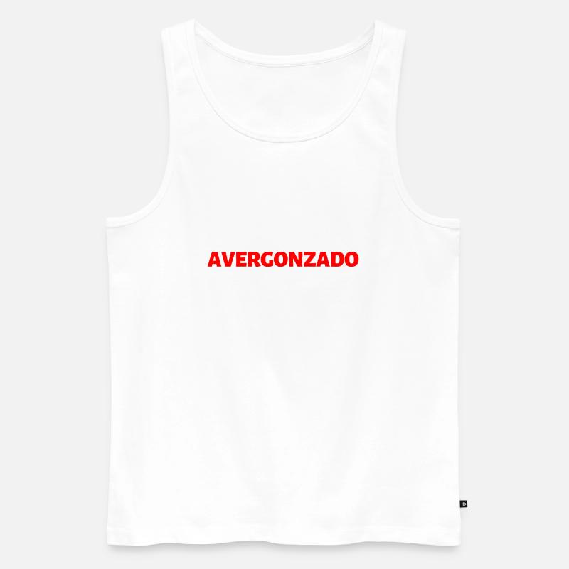 beschämt Spanisch Sprache - Männer Premium Bio Tank Top - Weiß