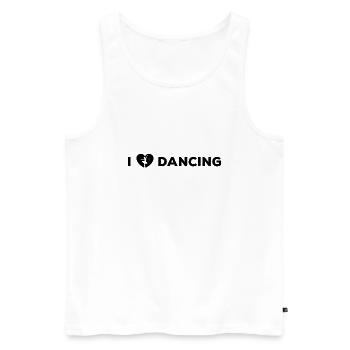 Dancing Dance Music - Männer Premium Bio Tank Top - Weiß - Vorne - Michal (187cm)