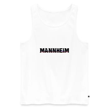 Mannheim-blau-weiss-rot - Männer Premium Bio Tank Top - Weiß - Vorne - Michal (187cm)