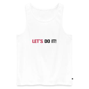 Let's do it! - Men's Premium Organic Tank Top - white - Front - AI Model Male 178 light (178cm)