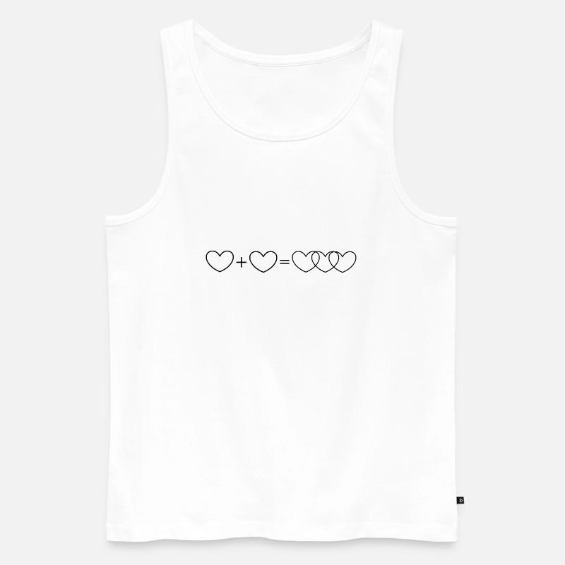 3 - Männer Premium Bio Tank Top - Weiß