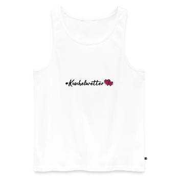 kuschelwetter herzen - Männer Premium Bio Tank Top - Weiß - Vorne - Michal (187cm)