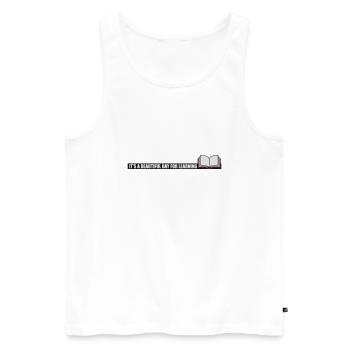 beautiful day for learning - Men's Premium Organic Tank Top - white - Front - Michal (187cm)
