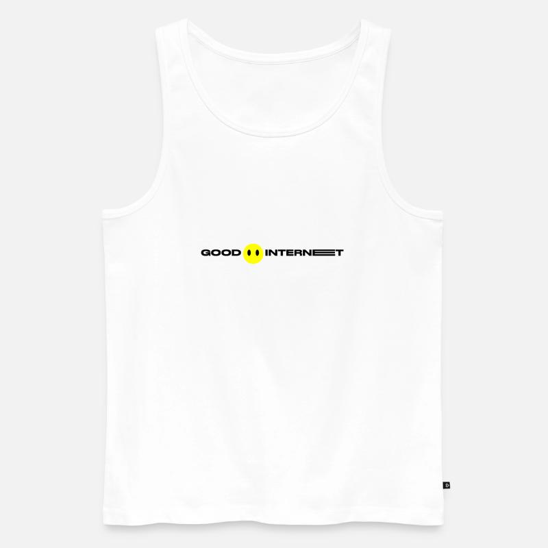 GOOD INTERNET - Männer Premium Bio Tank Top - Weiß