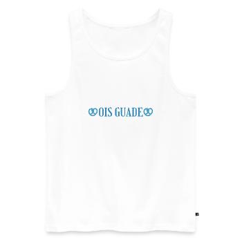 Ois Guade Bayrisch Alles Gute Geburtstag Brezen - Männer Premium Bio Tank Top - Weiß - Vorne - AI Model Male 178 light (178cm)