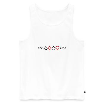 poker symbol - Männer Premium Bio Tank Top - Weiß - Vorne - Michal (187cm)