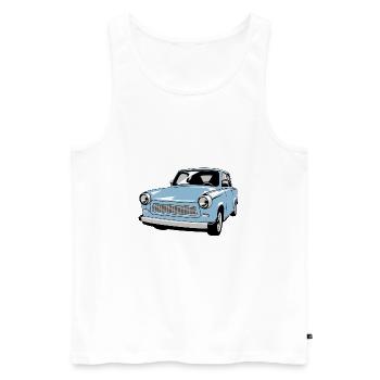  601 - Männer Premium Bio Tank Top - Weiß - Vorne - Michal (187cm)