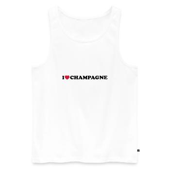 i_love_ - Débardeur bio Premium Homme - blanc - Devant - AI Model Male 178 light (178cm)